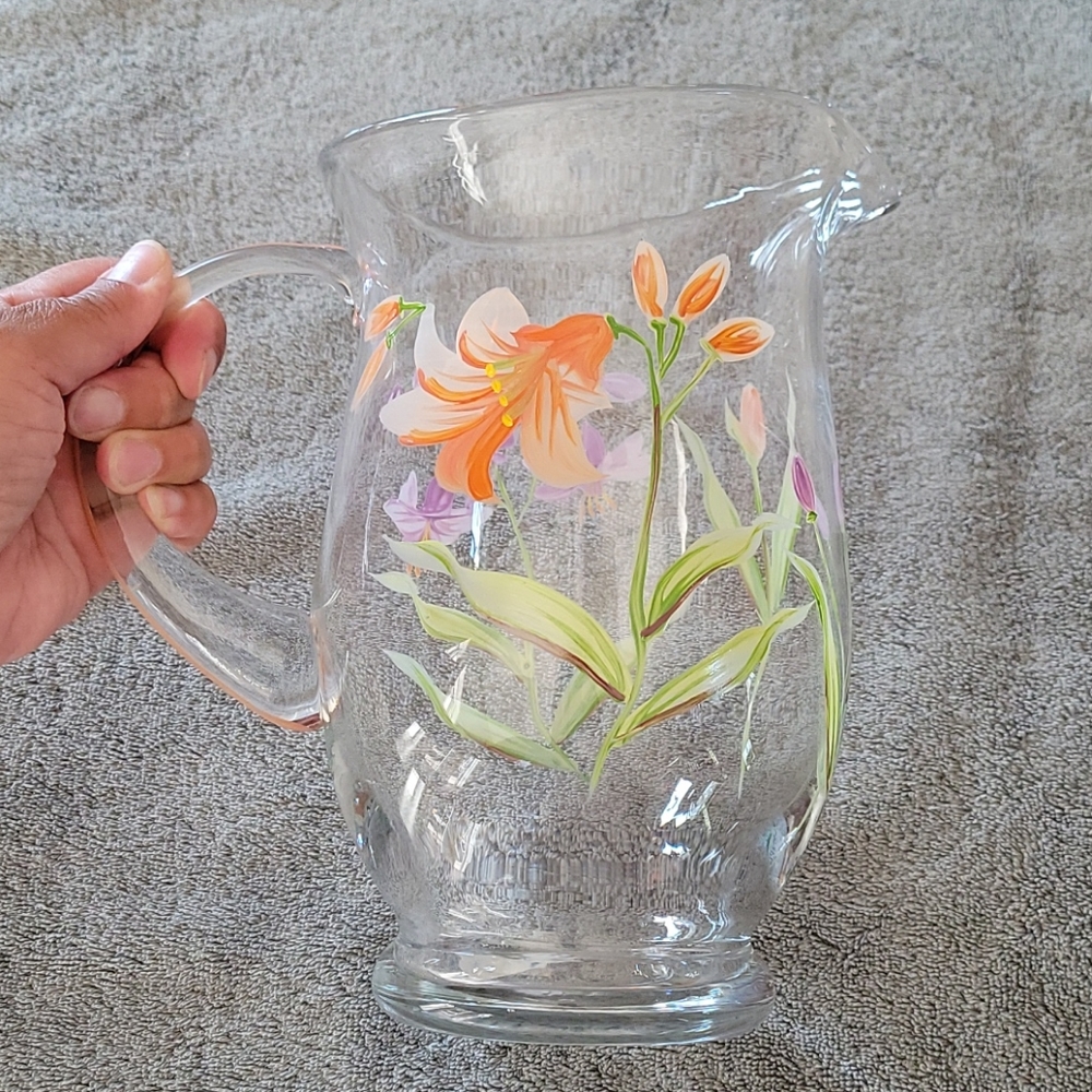 Beautiful Hand Painted Pitcher!!! - Picture 4 of 11